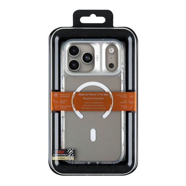 Чохол Kajsa Trans-Shield with MagSafe для iPhone 17 Pro Max Silver B-Ring 2020000509172 фото