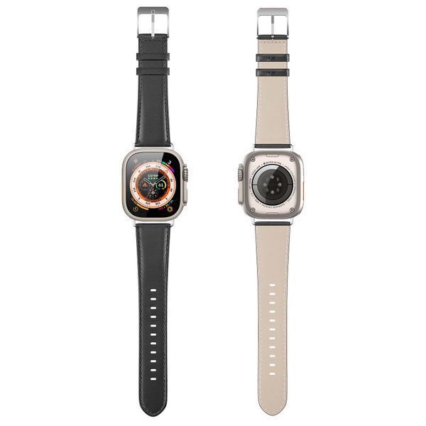 Ремінець Dux Ducis Leather Strap Classic для Apple Watch 42(ser.1-3)/44/45/46/49mm Black 212-01791 фото