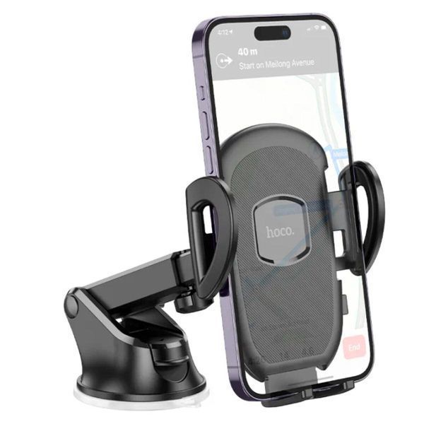 Тримач для мобільного HOCO H9 General car holder(center console) Black 656-00504 фото