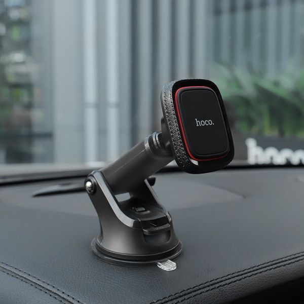Автотримач для телефона HOCO CA42 Cool Journey in-car dashboard holder with stretch rod Black/Red 6957531093237 фото