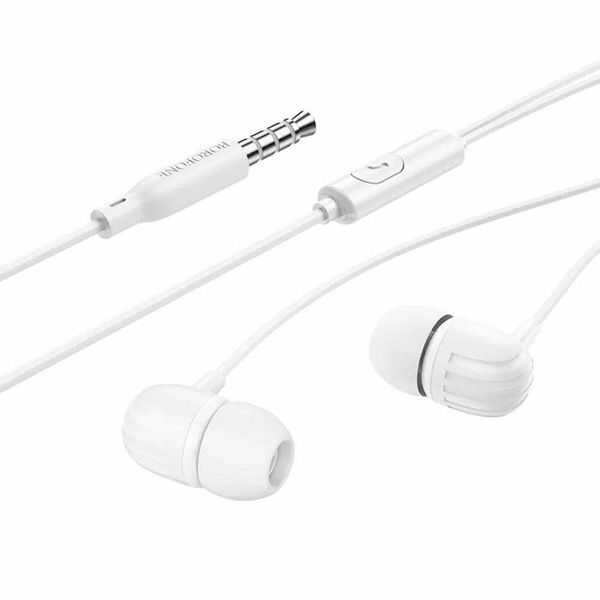 Наушники BOROFONE BM77 Ascending universal headset with microphone White 656-01666 фото