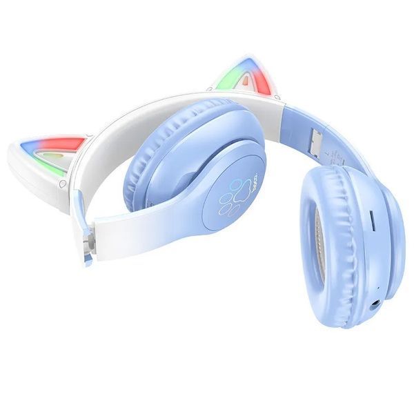 Беспроводные наушники для детей Hoco W42 Cat Ear Синии 202-00315 фото