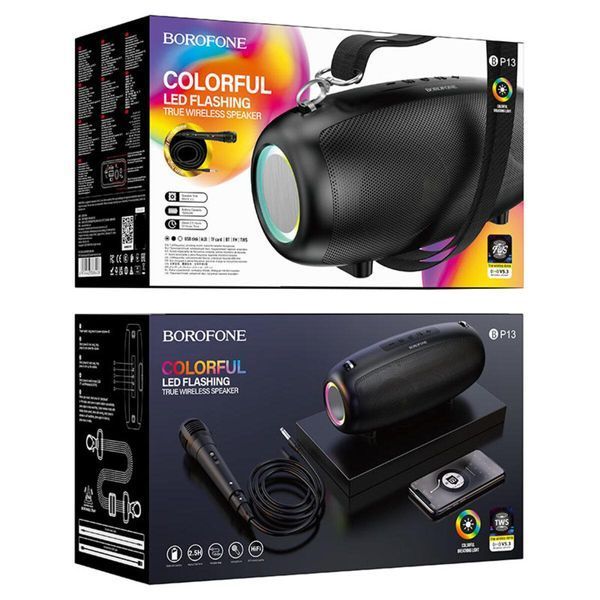 Портативна колонка BOROFONE BP13 Dazzling sports BT speaker with mic Black 656-00662 фото