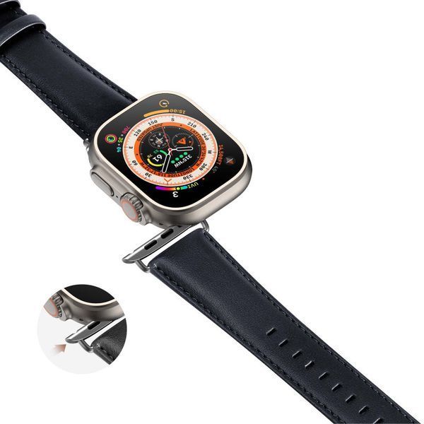 Ремінець Dux Ducis Leather Strap Classic для Apple Watch 42(ser.1-3)/44/45/46/49mm Black 212-01791 фото