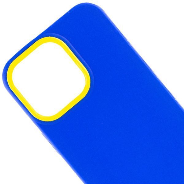 Чехол TPU+PC Bichromatic для Apple iPhone 13 Pro Max (6.7") Navy Blue / Yellow 555-04009 фото