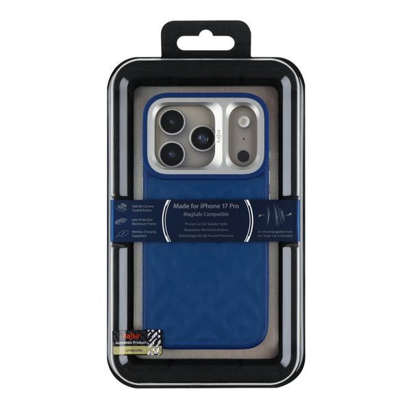 Чохол Kajsa Briquette Collection Rhombus with MagSafe для iPhone 17 Pro Blue B-Ring 2020000509394 фото