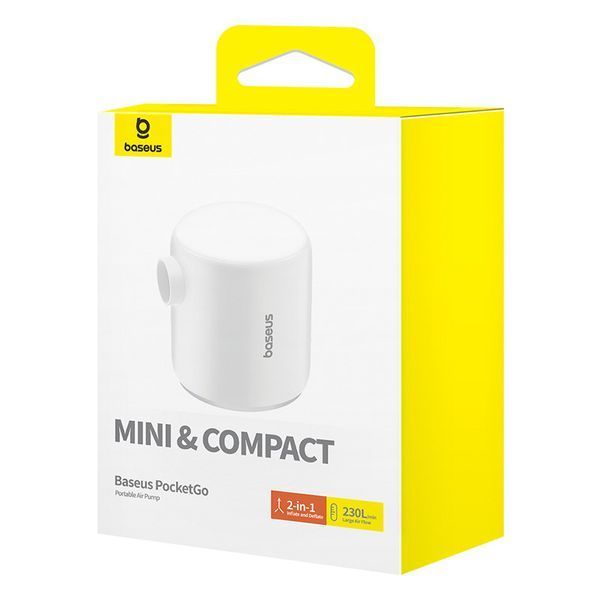 Портативный насос для матраців Baseus PocketGo Portable Air Pump Stellar White C11157700221-00 фото