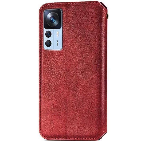 Кожаный чехол-книжка GETMAN Cubic для Xiaomi 12T / 12T Pro Красный 555-01882 фото