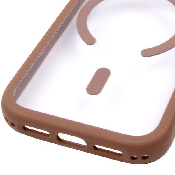 Чохол TPU+PC GETMAN Moon Clear with MagSafe для Apple iPhone 17 Pro (6.3") Brown 656-08404 фото