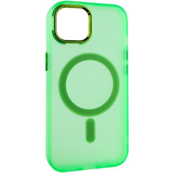 Чохол TPU+PC Lily with MagSafe для Apple iPhone 15 (6.1") Neon Green 214-03587 фото