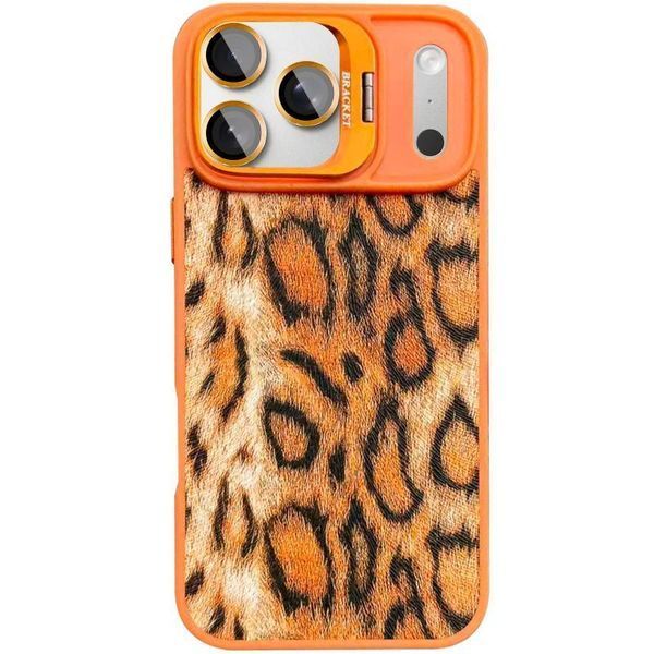 Чехол TPU+PC Wild Leopard with MagSafe and Lens для Apple iPhone 17 Pro Max (6.9") Orange 656-08228 фото