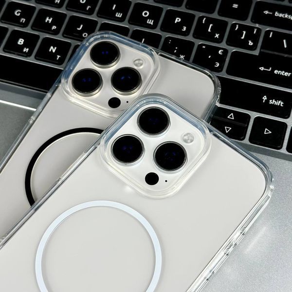 Прозрачный чехол NEW Clear Case with MagSafe для iPhone 16 Pro Black 214-02829 фото