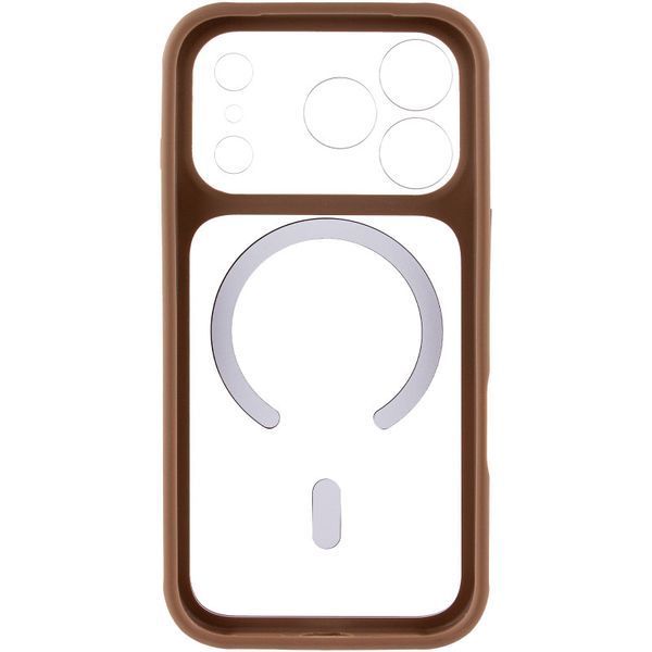 Чохол TPU+PC GETMAN Moon Clear with MagSafe для Apple iPhone 17 Pro (6.3") Brown 656-08404 фото