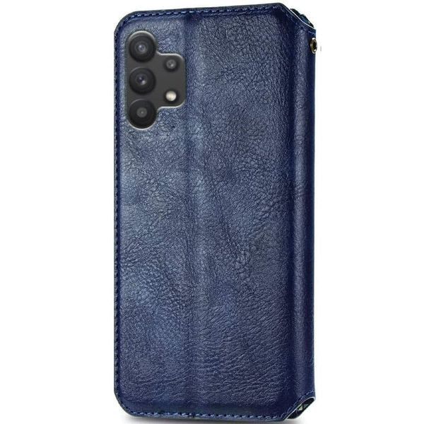 Шкіряний чохол-книжка GETMAN Cubic для Samsung Galaxy A32 4G Синій 555-01932 фото
