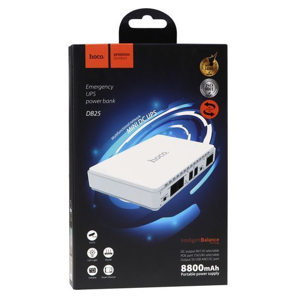 Портативный источник бесперебойного питания Hoco DB25 UPS 8800mAh White для WiFi-роутера! 777-02151 фото
