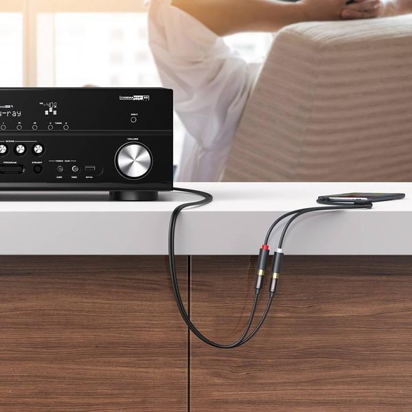 Аудіокабель UGREEN AV109 3.5mm Male to 2RCA Female Cable 25cm (Gray)(UGR-10547) UGR-10547 фото