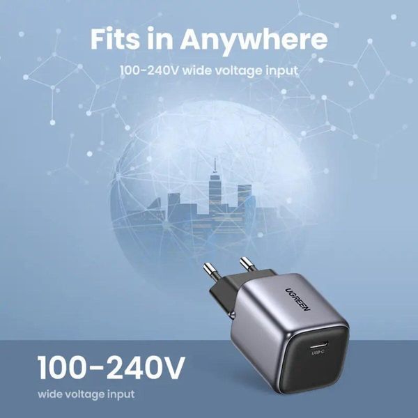 Мережевий зарядний пристрій UGREEN CD318 Nexode mini 20W Charger EU (UGR-90664) 656-01383 фото