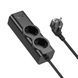 Мережевий подовжувач HOCO NS10 Wisdom 2-position (PD67W/3C1A) desktop socket (EU/GER) Black 656-03209 фото 3