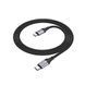 Кабель HOCO X102 Type-C to Type-C 3A, 1m, nylon, aluminum connectors, Black 6942007608787 фото 3