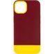 Чохол TPU+PC Bichromatic для Apple iPhone 12 Pro / 12 (6.1") Brown burgundy / Yellow 555-03959 фото 1