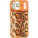 Чехол TPU+PC Wild Leopard with MagSafe and Lens для Apple iPhone 17 Pro Max (6.9") Orange 656-08228 фото 1