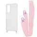 Чохол WAVE Clear Case With Strap для Samsung Galaxy S23 Fe Pink Sand 208-05176 фото 1