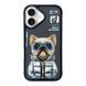 Чохол TPU+PC Nimmy 3D with Metal Buttons для iPhone 16 Dog Black 656-02541 фото 1