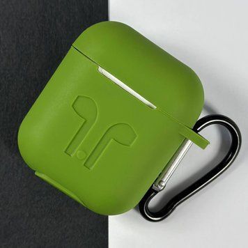 Силіконовий чохол із карабіном для навушників AirPods Pro 2 Android Green 203-00511 фото