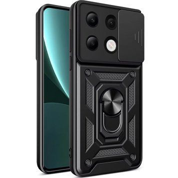 Ударопрочный чехол Camshield Serge Ring для Xiaomi Redmi Note 13 4G Black 777-04381 фото
