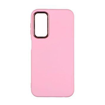 Чехол Silicone Cover Metal frame для Samsung Galaxy A24 4G (A245) Light pink 208-03423 фото