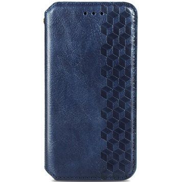 Кожаный чехол-книжка GETMAN Cubic для Xiaomi 11T / 11T Pro Синий 555-01915 фото