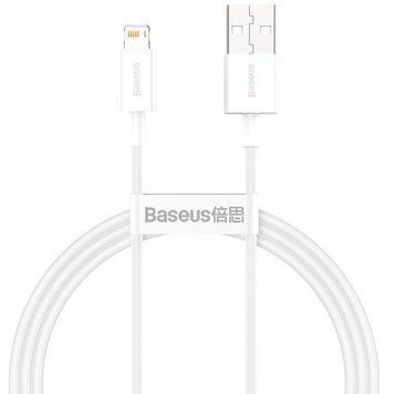 Кабель Baseus Superior Series Fast Charging Data Cable USB to iP 2.4A 2m White CALYS-C02 фото