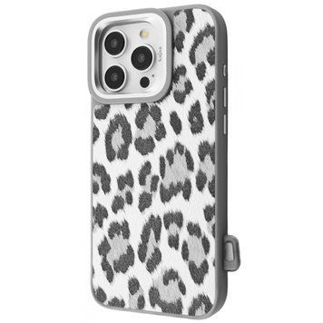 Чохол Kajsa Leopard Pattern with Magnetic Ring iPhone 16 Pro Max Gray 656-08211 фото