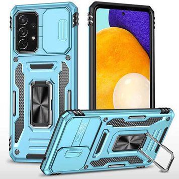 Ударопрочный чехол Camshield Army Ring для Samsung Galaxy A73 5G Light Blue 777-05126 фото