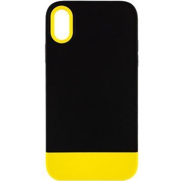 Чехол TPU+PC Bichromatic для Apple iPhone X / XS (5.8") Black / Yellow 555-03892 фото