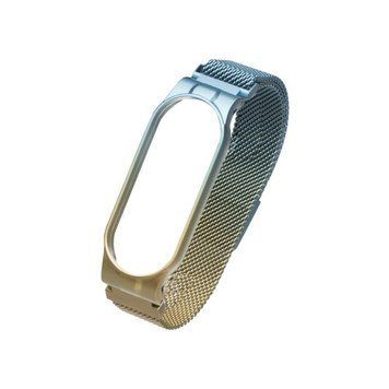 Ремінець для Xiaomi Mi Band 5 Milanese Loop Gradient Blue Gold 212-02506 фото