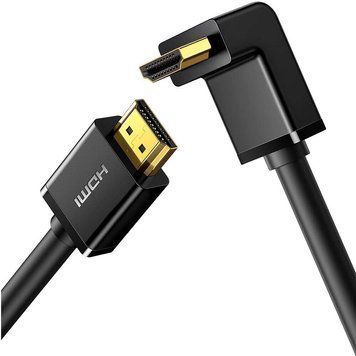 Кабель UGREEN HDMI 4K Cable Male to Male 90 Degree Black 1m UGR-10172 фото