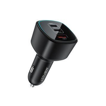 Автомобільний зарядний пристрій ACEFAST B18 200W(2USB-C+USB-A)fast car charger Black 6974316285953 фото