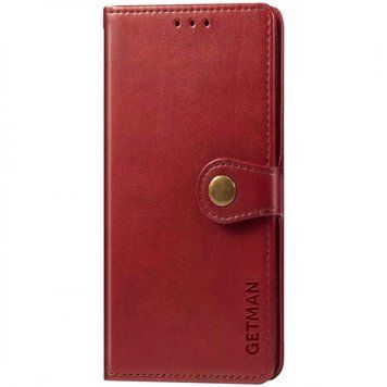 Шкіряний чохол-книжка GETMAN Gallant (PU) для Xiaomi Redmi 9C Red 777-06542 фото