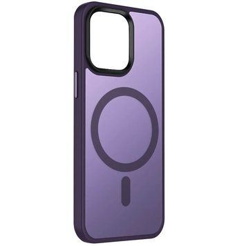 TPU+PC чохол Metal Buttons with MagSafe Colorful для Apple iPhone 15 Plus (6.7") Dark Purple 555-03060 фото
