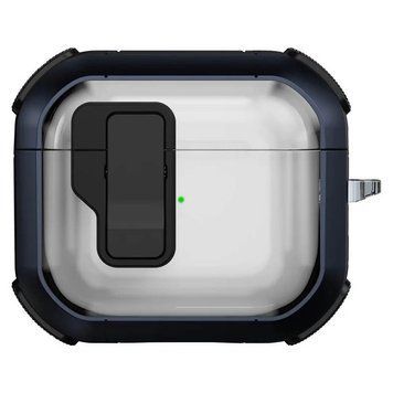 Футляр противоударный Locking Button для наушников Airpods 3 Blue 203-00412 фото