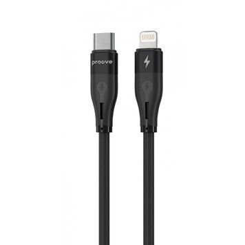 Кабель Proove Soft Silicone Type-C to Lightning 27W (1m) black 656-02590 фото