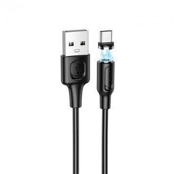 Кабель BOROFONE BX41 USB to Type-C 2.4A, 1m, PVC, PVC connectors, magnetic, Black 6931474738462 фото