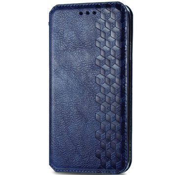 Кожаный чехол-книжка GETMAN Cubic для Xiaomi Redmi 9A Синий 555-01965 фото