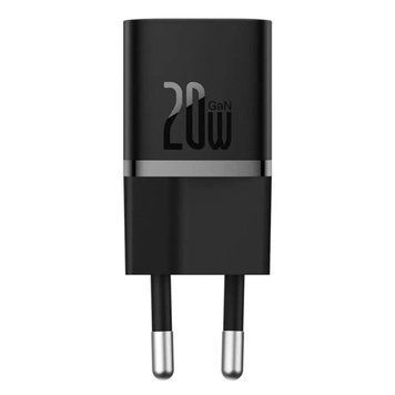 Сетевое зарядное устройство Baseus GaN5 Fast Charger(mini) 1C 20W EU Black 656-01298 фото