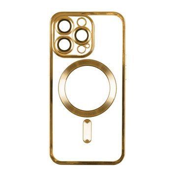 Чехол TPU Metallic with Magsafe с закрытой камерой для iPhone 12 Золотой 214-01099 фото
