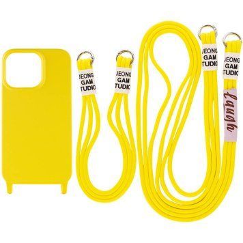Чехол TPU two straps California для iPhone 13 Pro Yellow 208-05639 фото