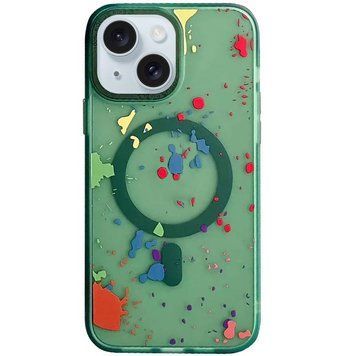 Чохол TPU+PC Flush with MagSafe для iPhone 14 (6.1") Dark green 555-00376 фото