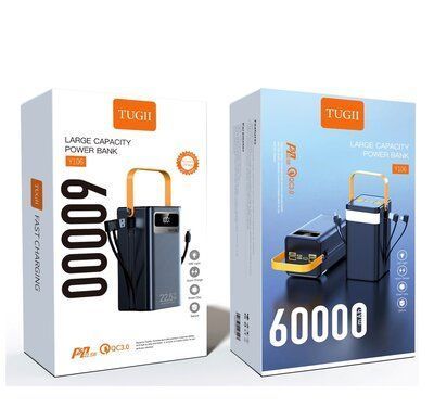Зовнішній акумулятор WUW Y106 （PD22.5W quick charge) 60000mAh Black 656-03775 фото
