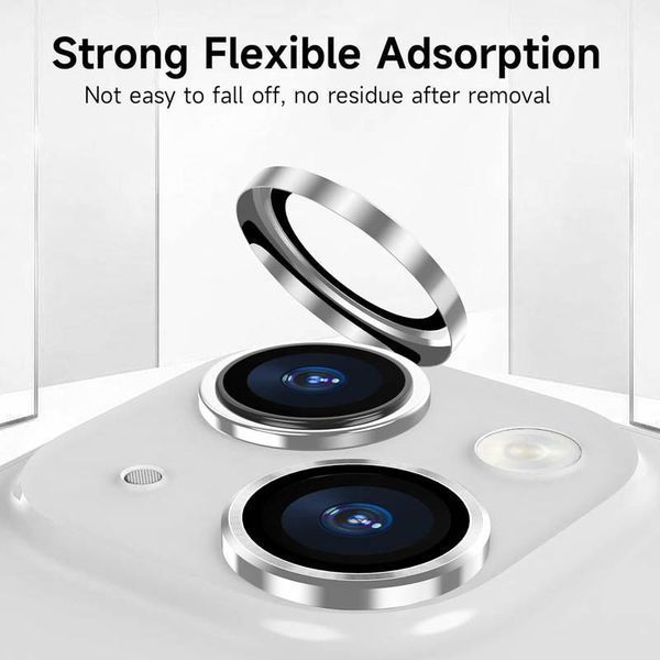 Захисне скло Metal Classic на камеру для Apple iPhone 15 (6.1") / 15 Plus (6.7") Silver 204-00433 фото